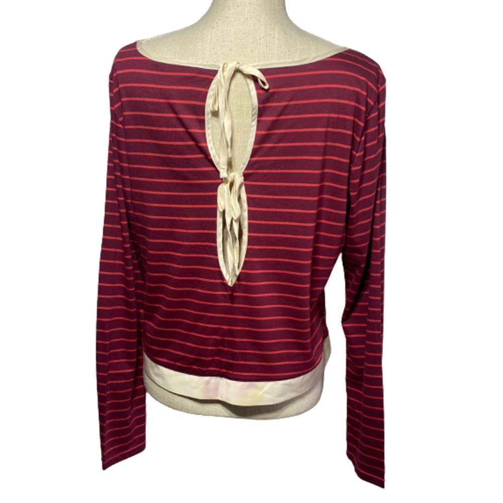 French Connection Tie Back Striped Top